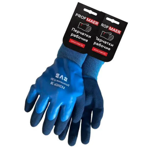 Перчатки из полиэстра Сантехник с покрытием р-р 10