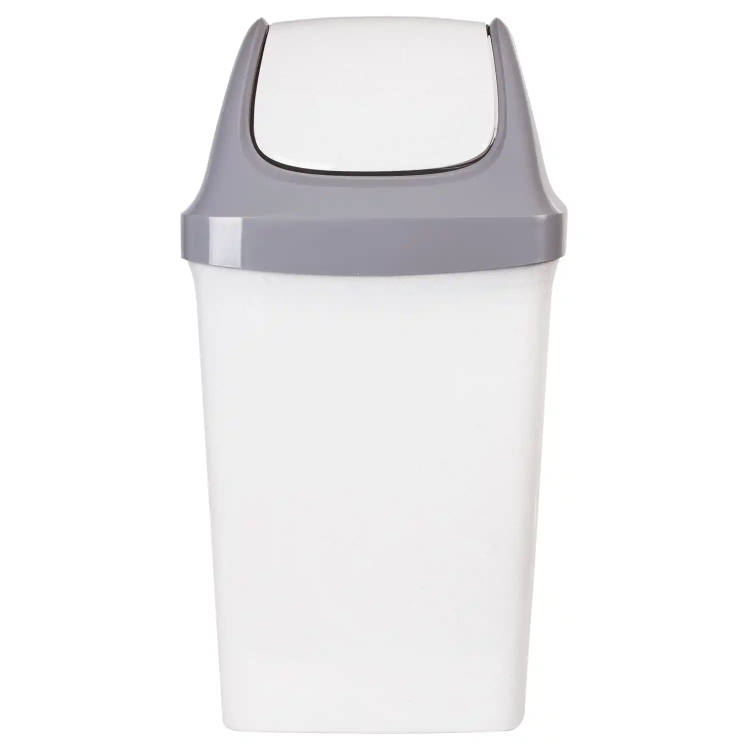 Ведро-контейнер IDEA Свинг 50 л, с крышкой (качающейся), для мусора, 74 х 40 х 35 см, серое
