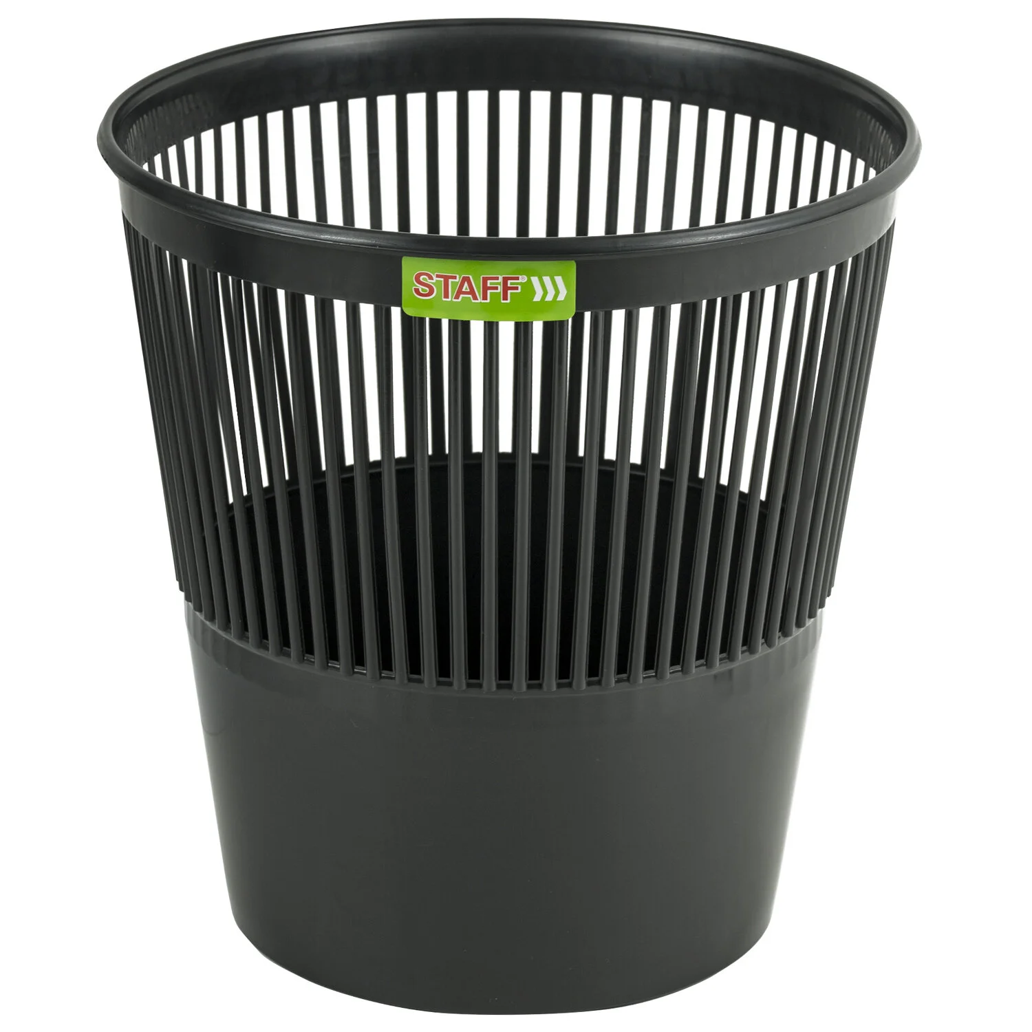 Корзина для бумаг STAFF сетчатая, 9 литров, черная
