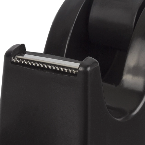 Диспенсер для клейкой ленты BRAUBERG настольный, утяжеленный, средний, черный, 11,8х5х5 см