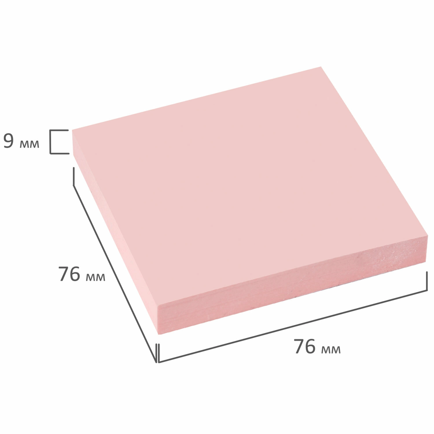 Блок самоклеящийся STAFF EVERYDAY 76х76 мм розовый 100 листов