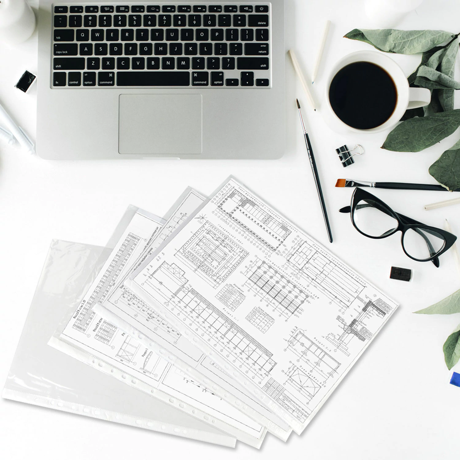 Папки-файлы перфорированные, А4, STAFF ЭКОНОМ КОМПЛЕКТ,гладкие,30 мкм, 100  шт