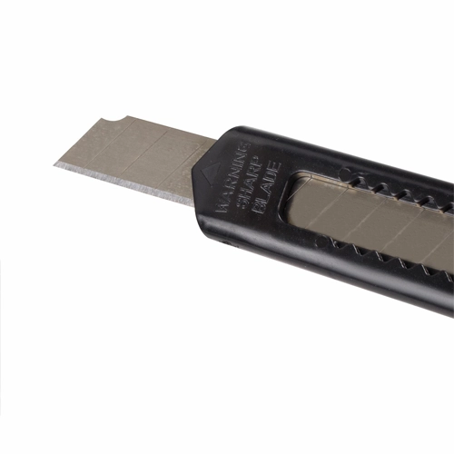 Нож канцелярский 9 мм STAFF Basic, фиксатор, ассорти, упаковка с европодвесом