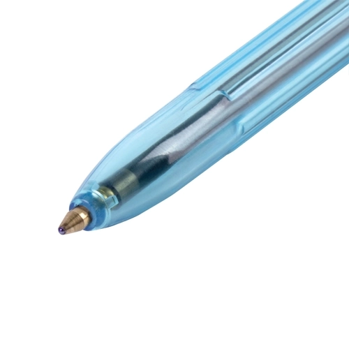 Ручка шариковая масляная STAFF Basic BP-962, синяя, корпус тонированный синий, узел 1 мм, линия письма 0,7 мм