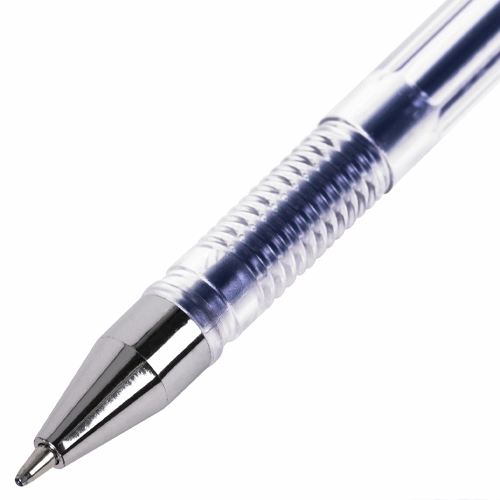 Ручка гелевая BRAUBERG "EXTRA", СИНЯЯ, корпус прозрачный, узел 0,5 мм, линия 0,35 мм