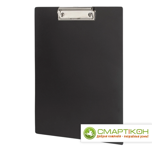 Доска-планшет STAFF с прижимом А4 315х235 мм, пластик, 1 мм, черная