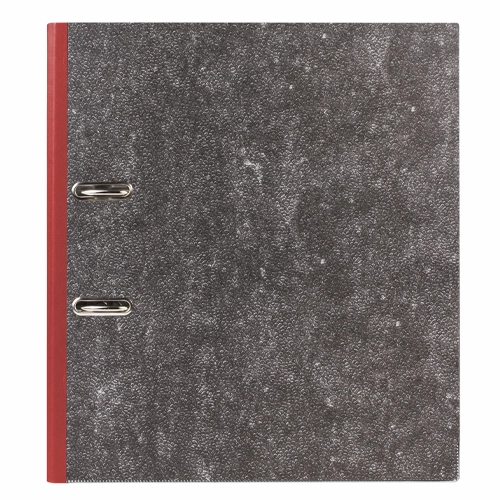 Папка-регистратор BRAUBERG, фактура стандарт, с мраморным покрытием, 75 мм, красный корешок
