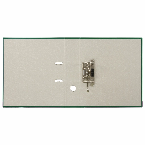 Папка-регистратор BRAUBERG c покрытием пластик, с уголком, 75 мм, ПРОЧНАЯ, зеленая