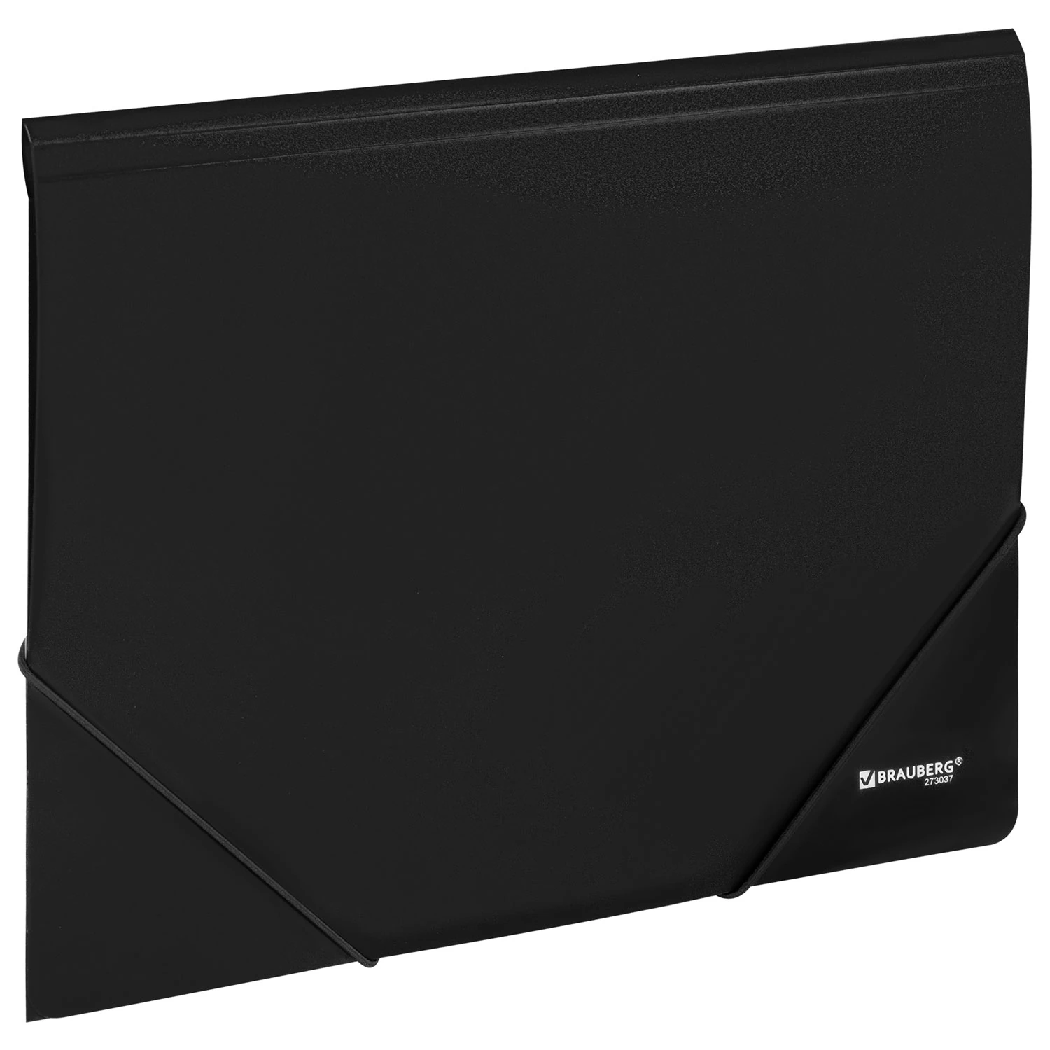 Папка на резинках А4 BRAUBERG 300 листов, 500 мкм, черная