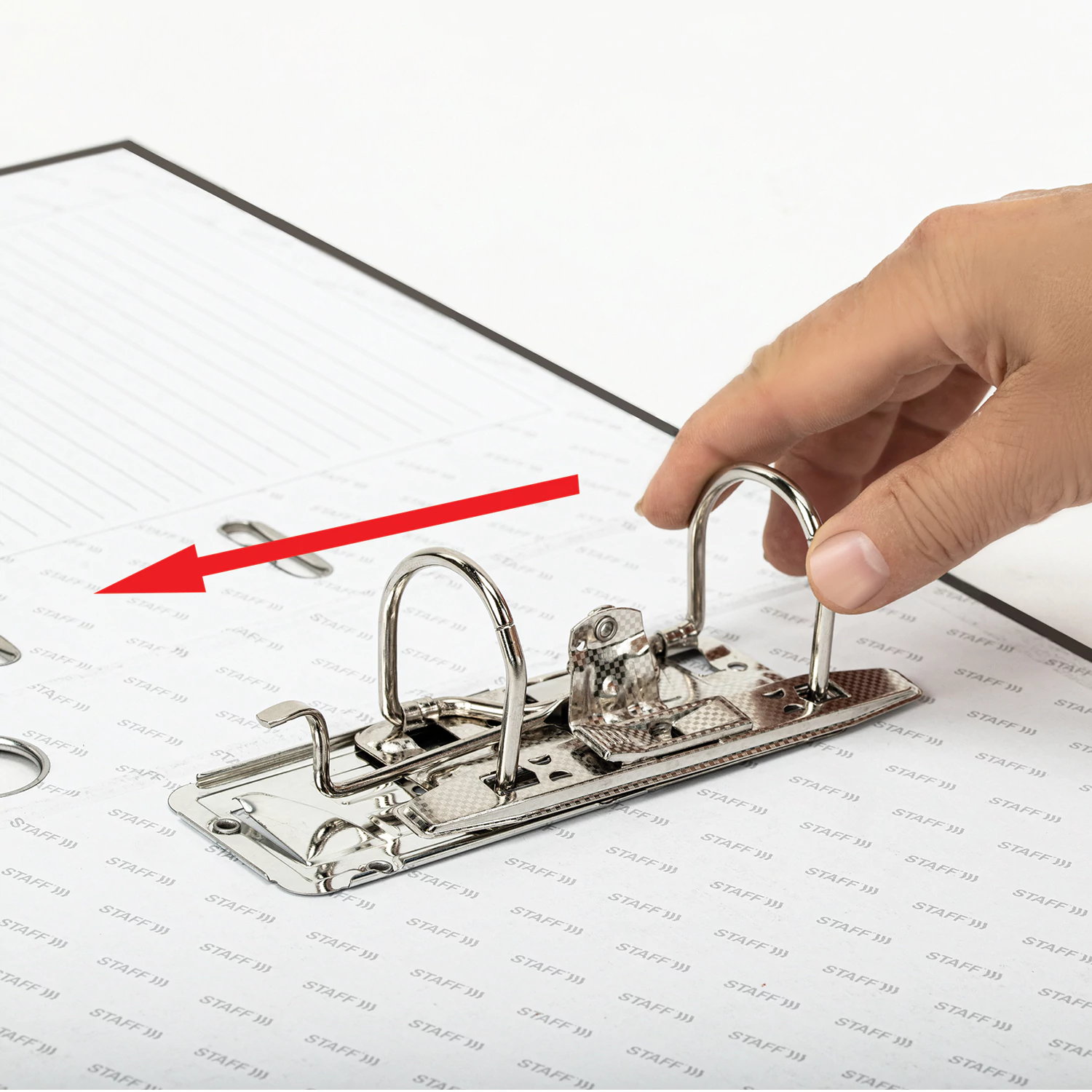 Папка-регистратор STAFF Profit со съемным механизмом, ПВХ, 50 мм, с уголком, черный