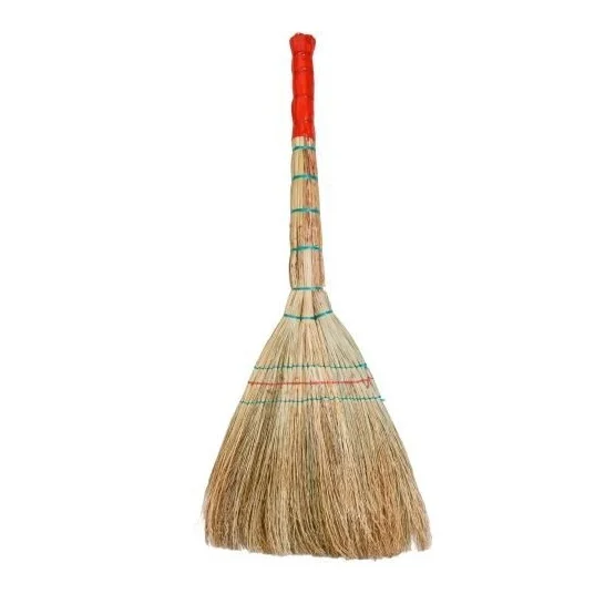 Веник сорго 3-х прошивной "ЛЮКС Балалайка" в красном рукаве