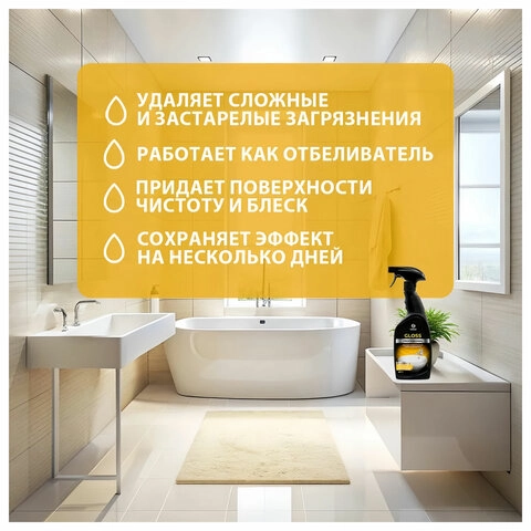 Средство чистящее кислотное GRASS GLOSS PROFESSIONAL для санузлов 600 мл