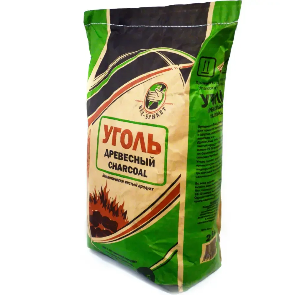 Уголь древесный, 2.5 кг