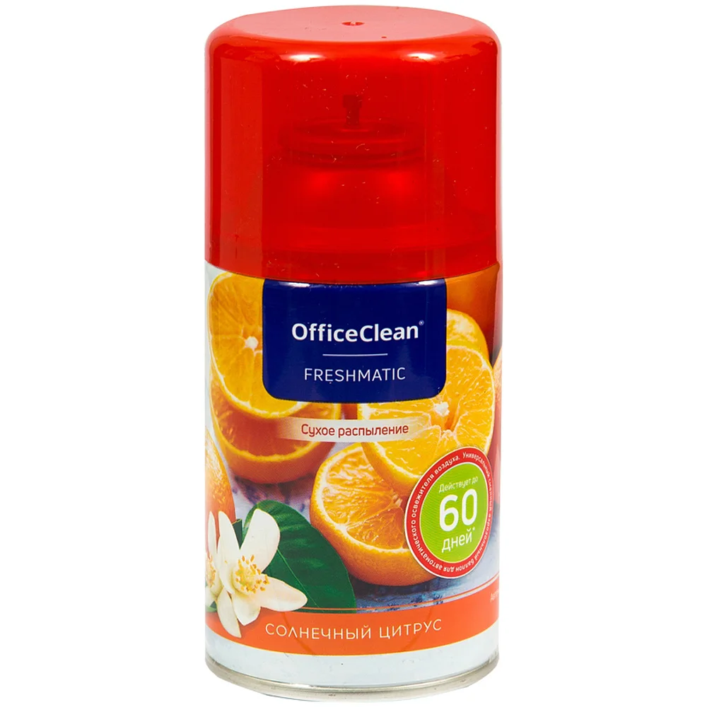 Сменный баллон освежителя OfficeClean Солнечный цитрус 250 мл