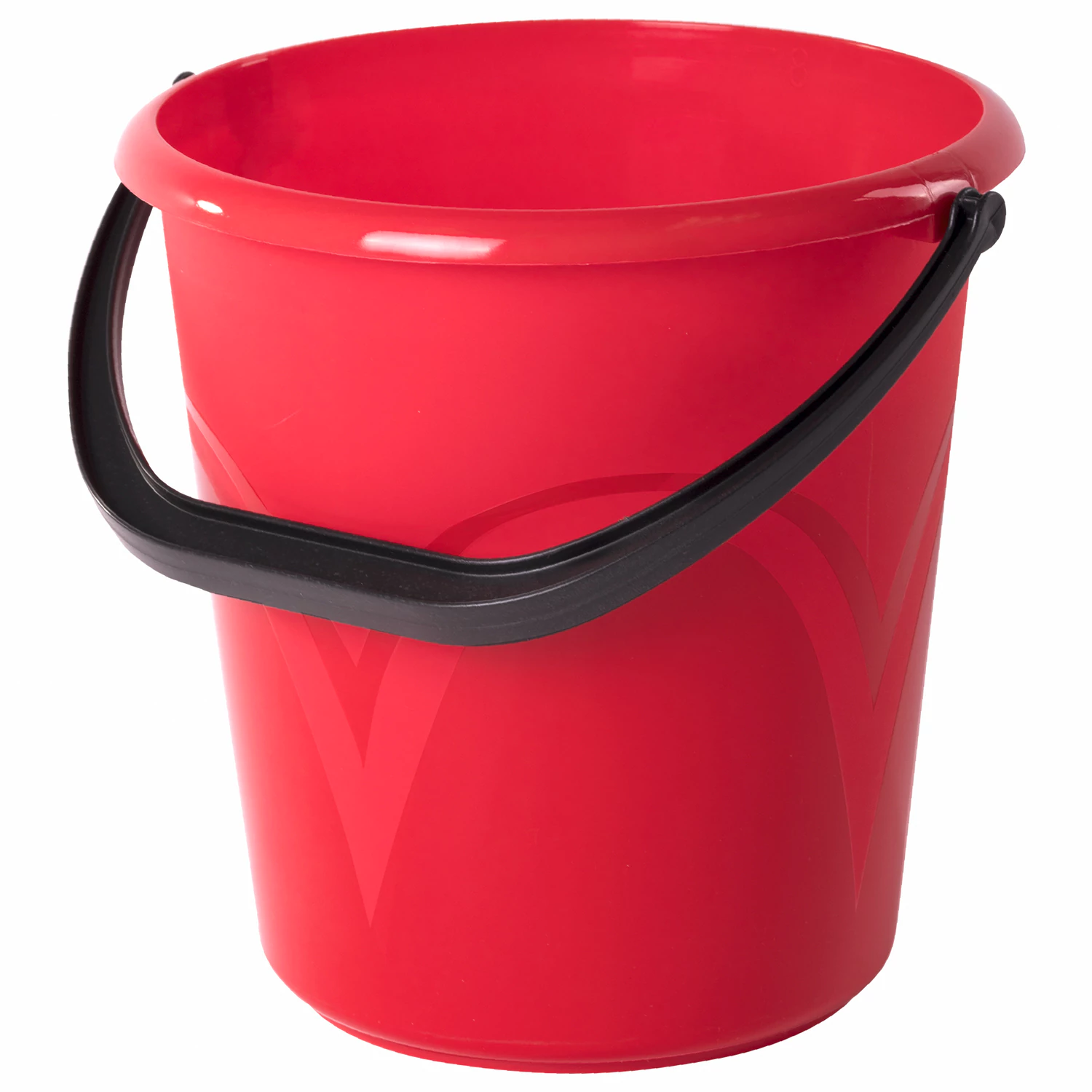 Ведро пластиковое пищевое 8 л LAIMA, красное