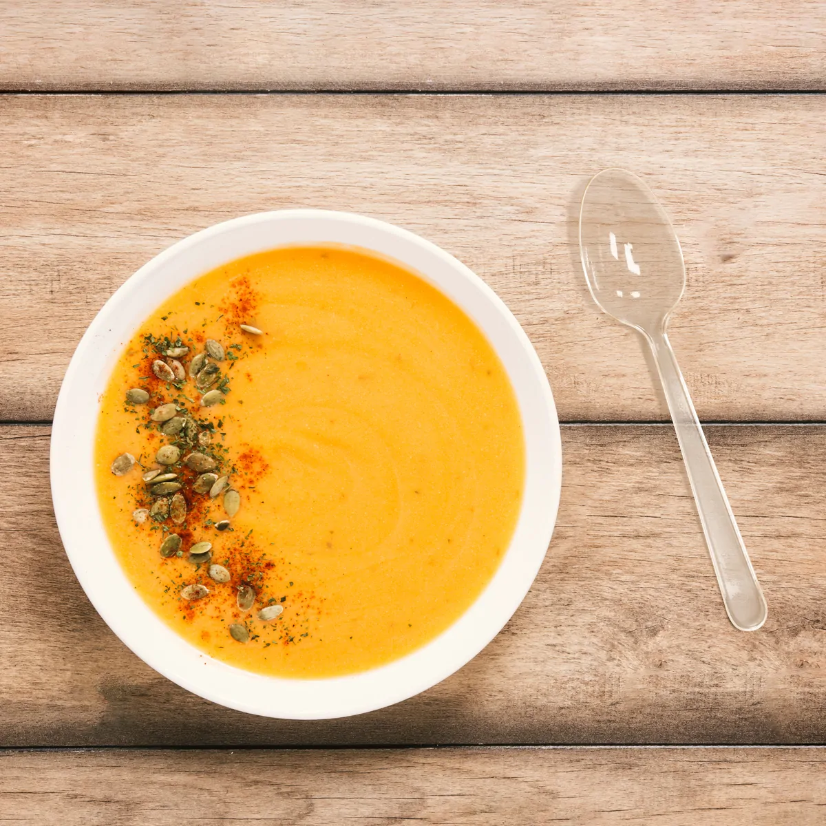 Одноразовые столовые ложки Премиум прозрачные 50 шт