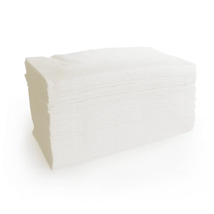 Листовые бумажные полотенца Комфорт Плюс v-сложения однослойные