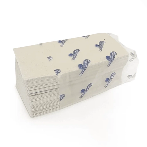 Листовые бумажные полотенца Мякишко v-сложения серые