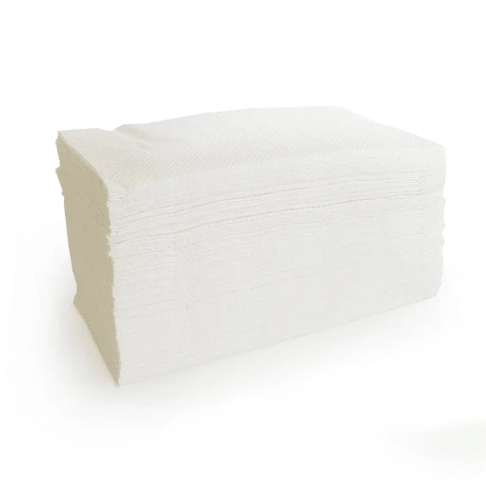Бумажные полотенца Мякишко v-сложения однослойные 23х23 см 25 г/м целлюлоза