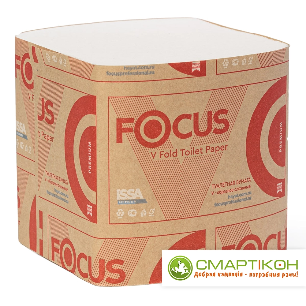 Туалетная бумага Focus Premium 5083735 V-слож. 2-х сл. 250 л белая