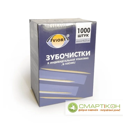 Зубочистки Бамбуковые Aviora в ПП упаковке 1000 шт