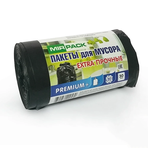 Мешки для мусора Mirpack ПCД Premium+ 30 л 20 мкм 30 шт