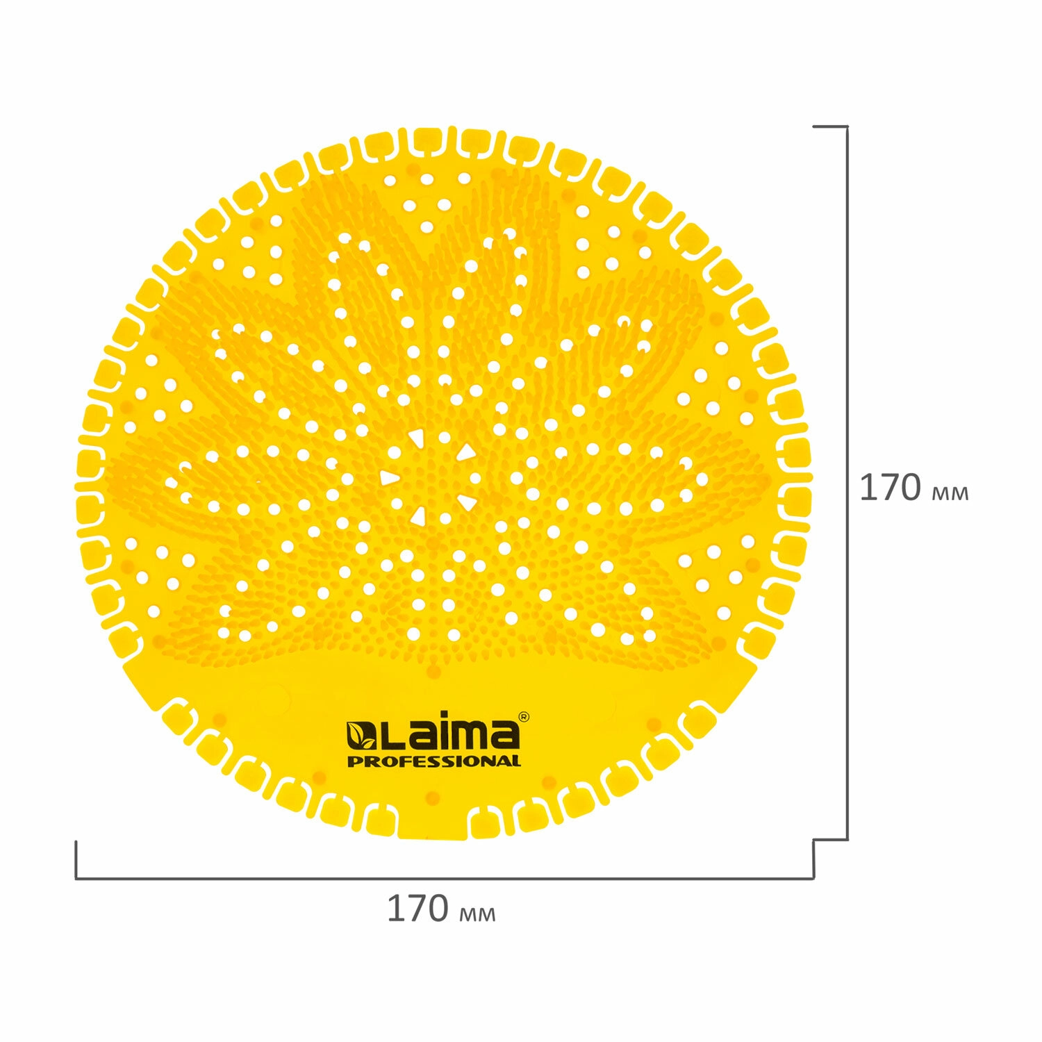 Дезодоратор коврик для писсуара LAIMA Professional, желтый, аромат Лимон, на 30 дней