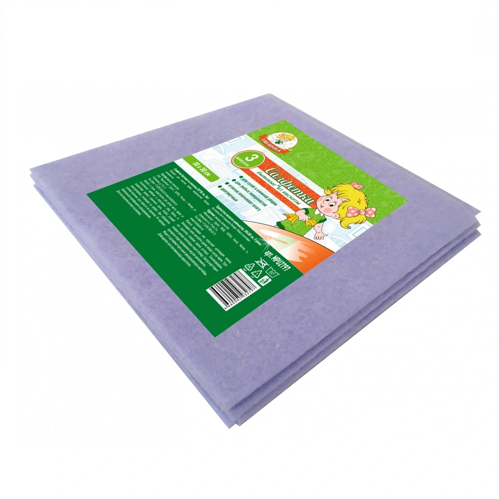 Салфетки "Умничка" вискоза 30 х 30 см, 3 шт