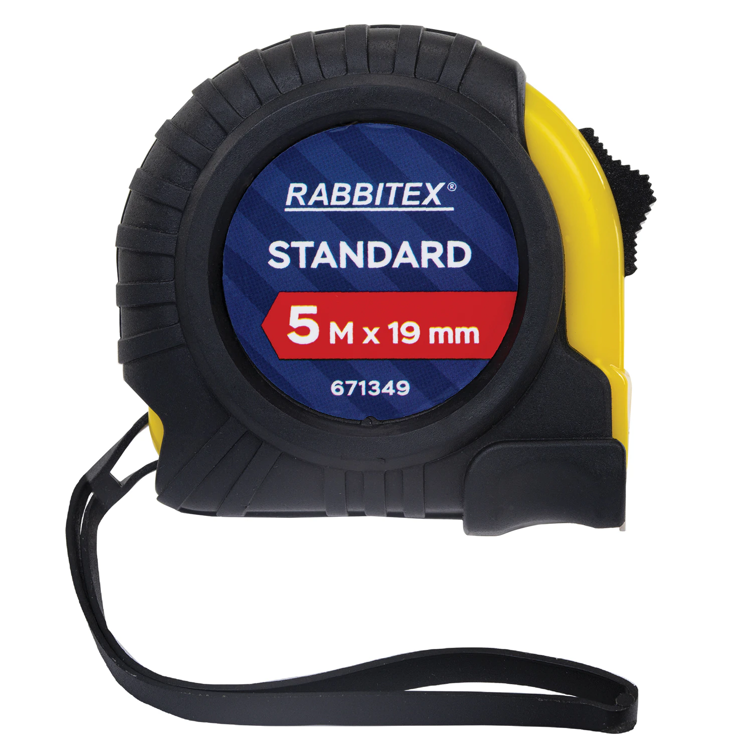 Рулетка измерительная RABBITEX Standard 1,9 см х 5 м, обрезиненный корпус