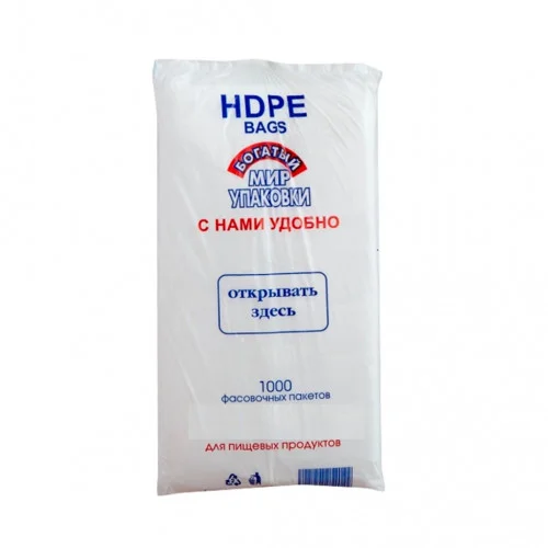 Пакет фасовочный ПНД 30 х 40 см 10 мк, 1830 гр, 1000шт