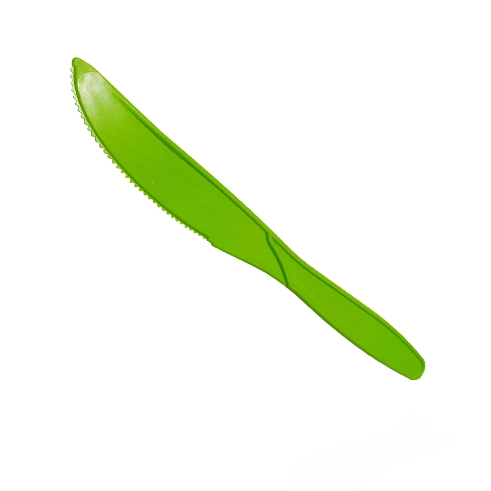 Ножи Кукурузный Крахмал биоразлагаемые зеленые 18,5 см 50 шт