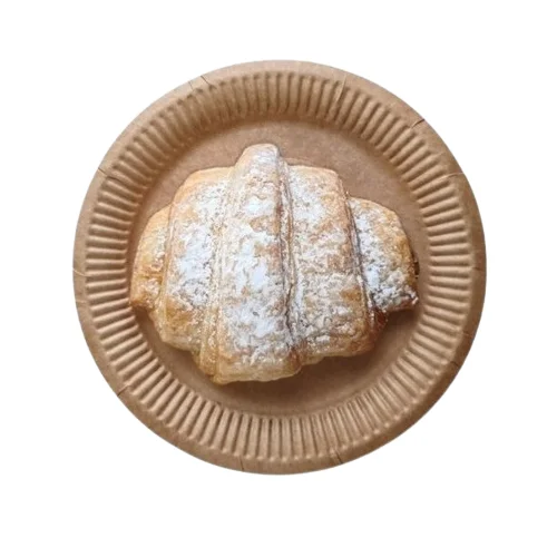 Тарелка бумажная бурая 180 мм, 250 гр/м2, 100 шт