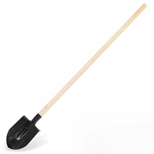 Лопата штыковая 20х28,5 см с ребрами жесткости, высота 145 см, деревянный черенок