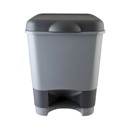 Ведро-контейнер 20 л с педалью, для мусора, 43х33х33 см, цвет серый/графит