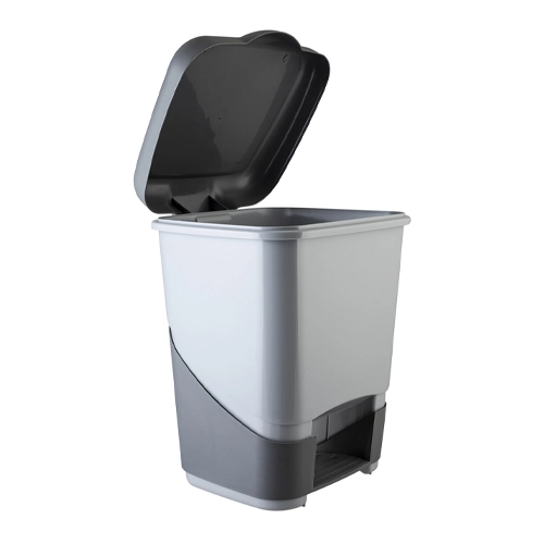 Ведро-контейнер 20 л с педалью, для мусора, 43х33х33 см, цвет серый/графит